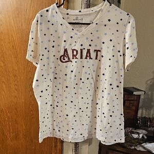 Ariat Cream Star Print Tee